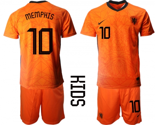 2021 European Cup Netherlands home Youth 10 soccer jerseys