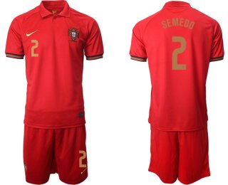 Men 2021 European Cup Portugal home red 2 Soccer Jersey