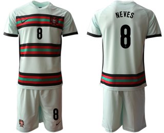 Men 2021 European Cup Portugal away grey 8 Soccer Jersey