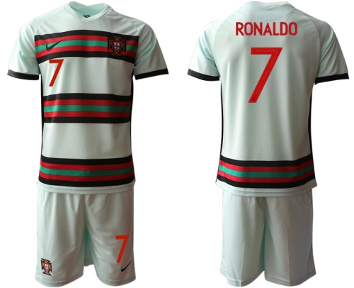 Men 2021 European Cup Portugal away grey 7 Soccer Jersey2