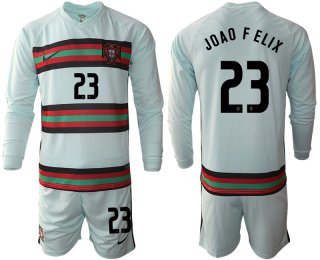 Men 2021 European Cup Portugal away Long sleeve 23 soccer jerseys