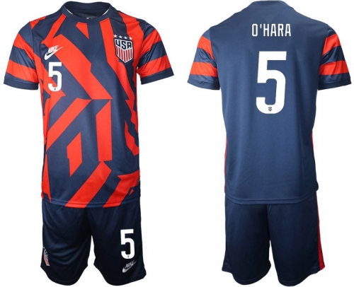 Men 2020-2021 National team United States away 5 blue Nike Soccer Jersey