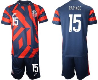 Men 2020-2021 National team United States away 15 blue Nike Soccer Jersey