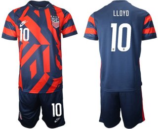 Men 2020-2021 National team United States away 10 blue Nike Soccer Jerseys