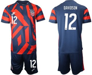 Men 2020-2021 National team United States away 12 blue Nike Soccer Jerseys