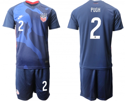 Men 2020-2021 Season National team United States away blue 2 Soccer Jersey1