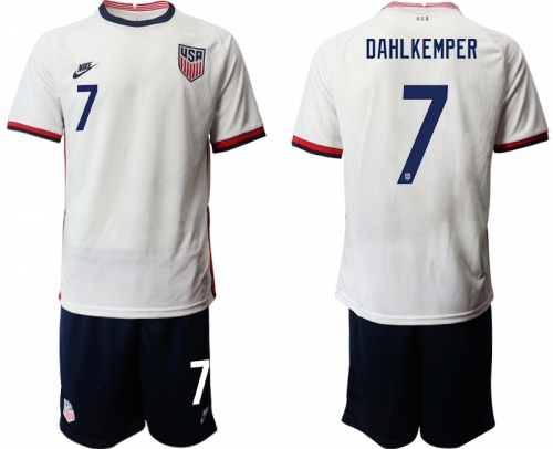 Men 2020-2021 Season National team United States home white 7 Soccer Jersey