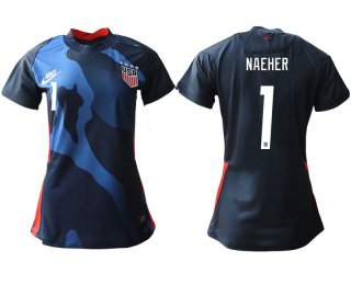 Women 2020-2021 Season National Team America away aaa 1 blue Soccer Jerseys