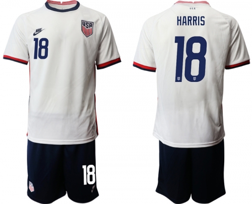 Men 2020-2021 Season National team United States home white 18 Soccer Jersey