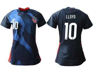 Women 2020-2021 Season National Team America away aaa 10 blue Soccer Jerseys