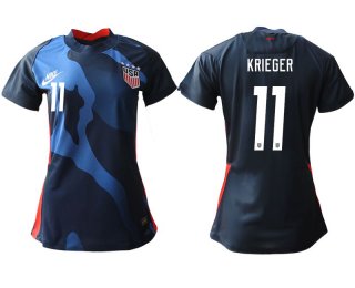 Women 2020-2021 Season National Team America away aaa 11 blue Soccer Jerseys