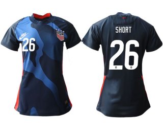 Women 2020-2021 Season National Team America away aaa 26 blue Soccer Jerseys