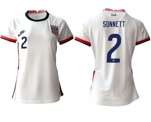 Women 2020-2021 Season National Team America home aaa 2 white Soccer Jerseys