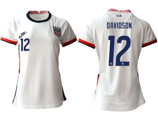 Women 2020-2021 Season National Team America home aaa 12 white Soccer Jerseys