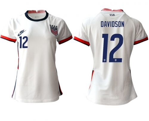 Women 2020-2021 Season National Team America home aaa 12 white Soccer Jerseys