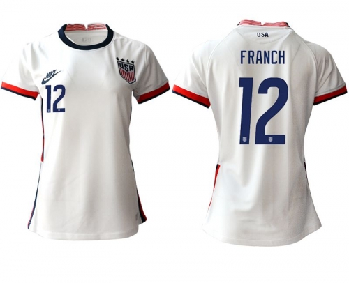 Women 2020-2021 Season National Team America home aaa 12 white Soccer Jerseys1