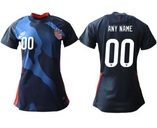 Women 2020-2021 Season National Team America away aaa customized blue Soccer Jerseys