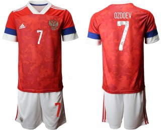 Men 2021 European Cup Russia red home 7 Soccer Jerseys