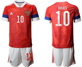 Men 2021 European Cup Russia red home 10 Soccer Jerseys