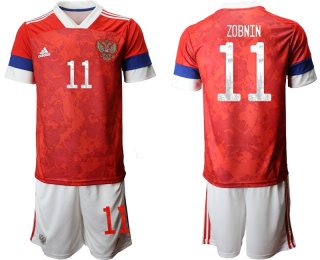 Men 2021 European Cup Russia red home 11 Soccer Jerseys