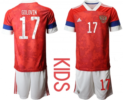 Youth 2021 European Cup Russia red home 17 Soccer Jerseys