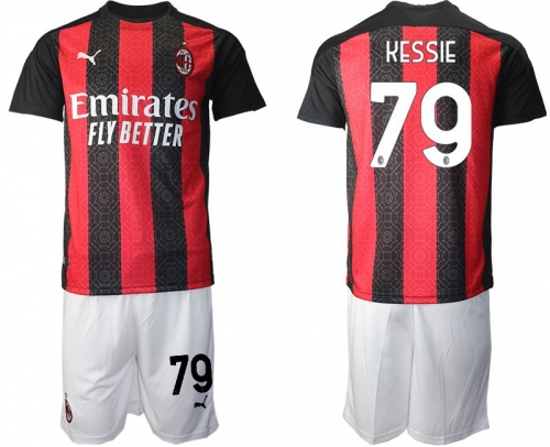 Men 2020-2021 club AC milan home 79 red Soccer Jerseys