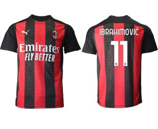 Men 2020-2021 club AC milan home aaa version 11 red Soccer Jerseys