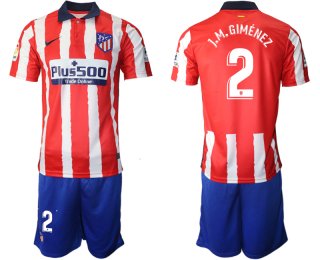 Men 2020-2021 club Atletico Madrid home 2 red Soccer Jerseys