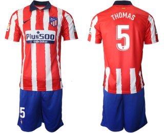 Men 2020-2021 club Atletico Madrid home 5 red Soccer Jerseys