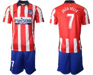 Men 2020-2021 club Atletico Madrid home 7 red Soccer Jerseys