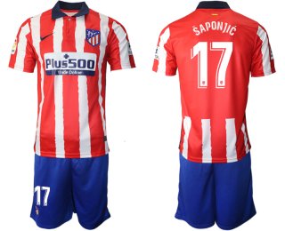 Men 2020-2021 club Atletico Madrid home 17 red Soccer Jerseys