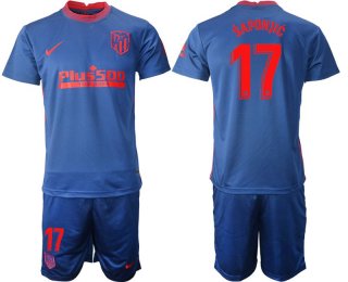 Men 2020-2021 club Atletico Madrid away 17 blue Soccer Jerseys