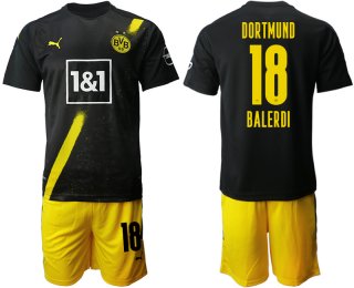 Men 2020-2021 club Borussia Dortmund away 18 black Soccer Jerseys