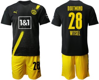 Men 2020-2021 club Borussia Dortmund away 28 black Soccer Jerseys