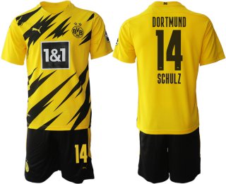 Men 2020-2021 club Borussia Dortmund home 14 yellow Soccer Jerseys