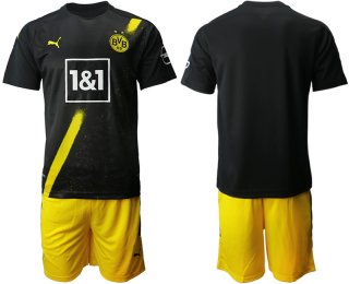 Men 2020-2021 club Borussia Dortmund away blank black Soccer Jerseys