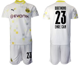 Men 2020-2021 club Borussia Dortmund Second away 23 white Soccer Jerseys