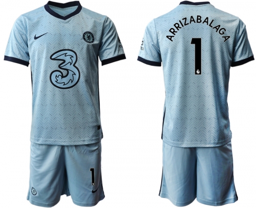 Men 2020-2021 club Chelsea away Light blue 1 Soccer Jerseys