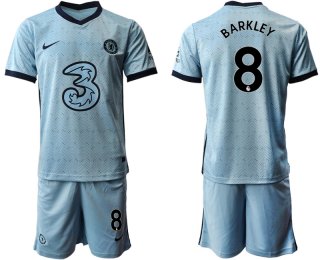 Men 2020-2021 club Chelsea away Light blue 8 Soccer Jerseys