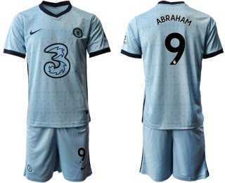 Men 2020-2021 club Chelsea away Light blue 9 Soccer Jerseys