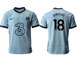 Men 2020-2021 club Chelsea away aaa version 18 Light blue Soccer Jerseys