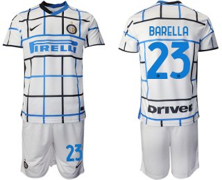 Men 2020-2021 club Inter milan away 23 white Soccer Jerseys