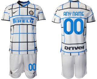 Men 2020-2021 club Inter milan away customized white Soccer Jerseys