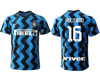 Men 2020-2021 club Inter Milan home aaa versio 16 blue Soccer Jerseys