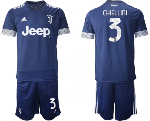 Men 2020-2021 club Juventus away 3 blue Soccer Jerseys