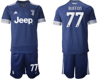 Men 2020-2021 club Juventus away 77 blue Soccer Jerseys