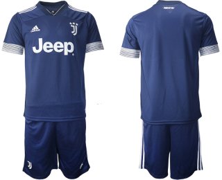 Men 2020-2021 club Juventus away blank blue Soccer Jerseys