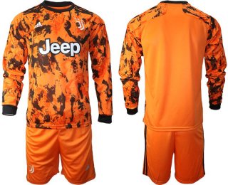 Men 2020-2021 club Juventus away long sleeves orange Soccer Jerseys