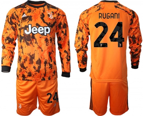 Men 2020-2021 club Juventus away long sleeves 24 orange Soccer Jerseys