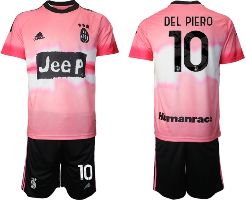 Men 2021 Juventus adidas Human Race 10 pink soccer jerseys